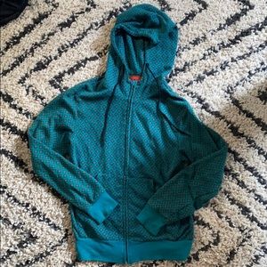 Turquoise zip up hoodie